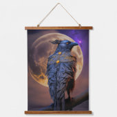 Warrior Raven Crow Hunting by Moonlight Hangend Wandkleed (Voorkant)