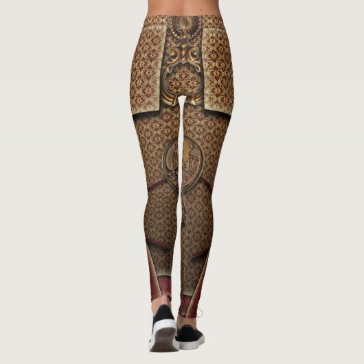 Warrior Red Ombre Pattern Leggings (Achterkant)