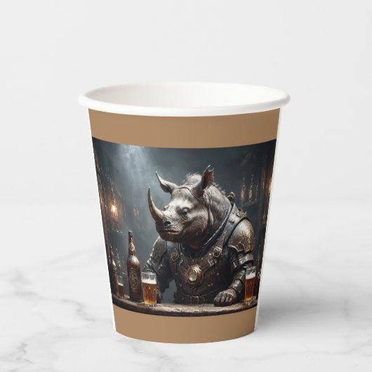 Warrior Rhino Papieren Bekers (Voorkant)