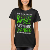 Warrior Ribbon Fighter Gallbladder Awareness T-shirt (Voorkant)