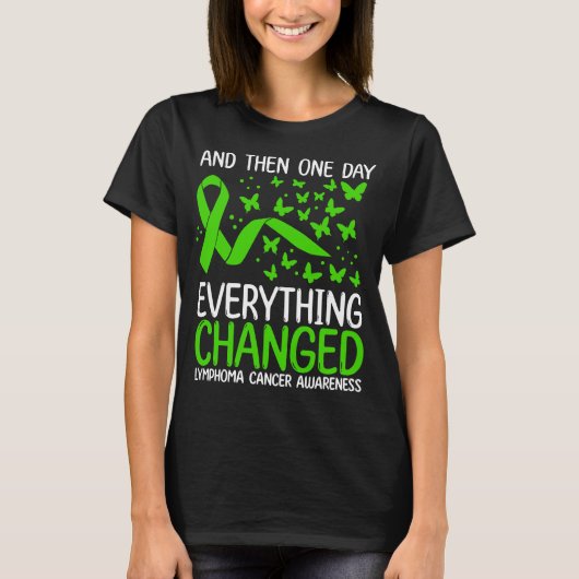 Warrior Ribbon Fighter Lymphoma Cancer Awareness T-shirt (Voorkant)