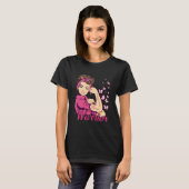 Warrior Rosie Riveter Breast Cancer Awareness T-shirt (Voorkant volledig)