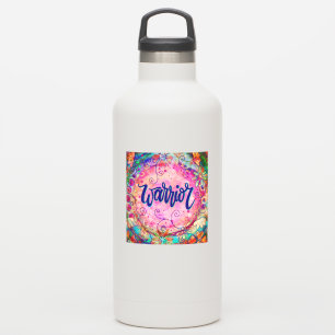 Warrior Roze Bloemen Aanmoediging Inspirativiteit Sticker