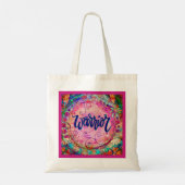 Warrior  Roze Boho Inspirivity Tote Bag (Achterkant)
