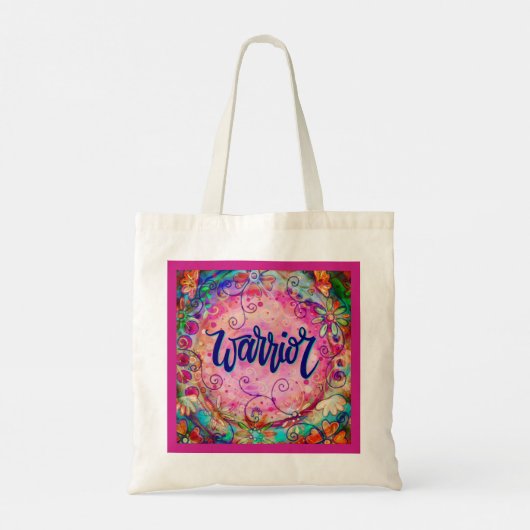 Warrior  Roze Boho Inspirivity Tote Bag (Achterkant)