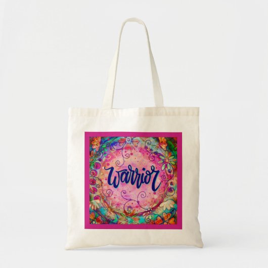 Warrior  Roze Boho Inspirivity Tote Bag (Voorkant)