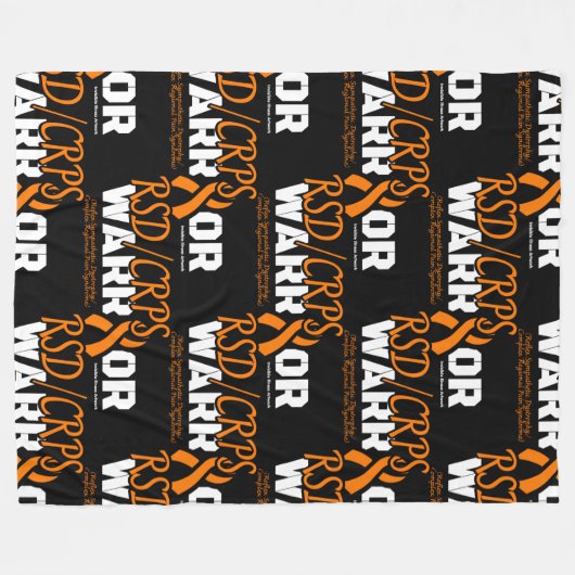 WARRIOR...RSD/CRPS FLEECE DEKEN (Voorkant (Horizontaal))