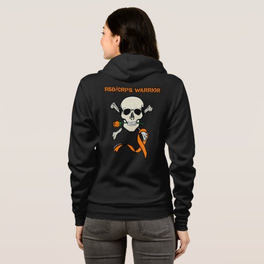 Warrior/schedel.. RSD/CRPS Hoodie (Achterkant volledig)