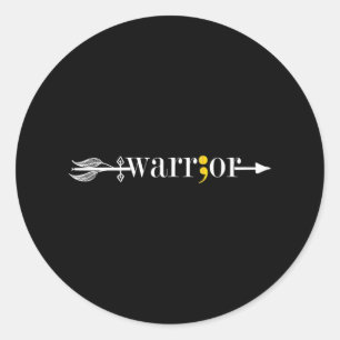 Warrior Semicolon May Mental Health Awareness Mont Ronde Sticker