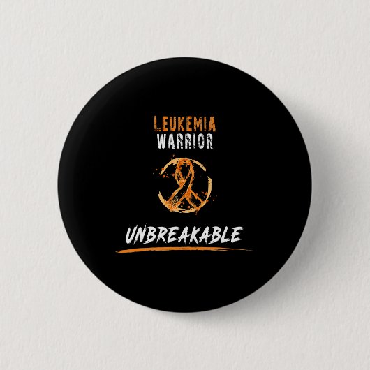 Warrior Shirt leukemie bewustzijn Ronde Button 5,7 Cm (Voorkant)