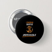 Warrior Shirt leukemie bewustzijn Ronde Button 5,7 Cm (Voorkant /achterkant)
