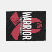 Warrior Sickle Cell Awareness 1 Fleece Deken (Voorkant (Horizontaal))