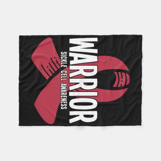 Warrior Sickle Cell Awareness 1 Fleece Deken (Voorkant (Horizontaal))