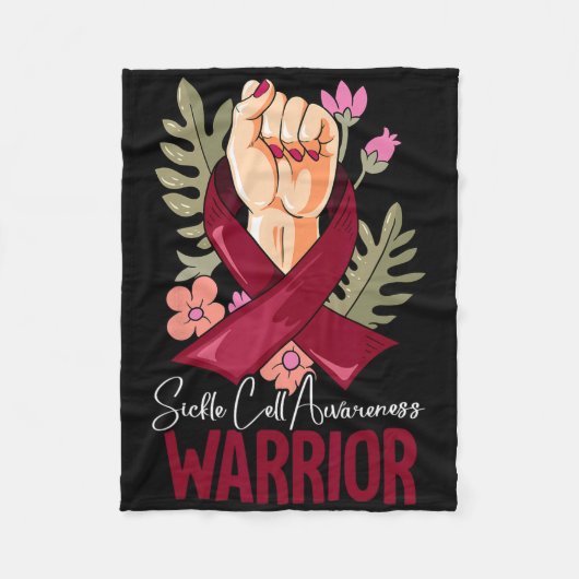 Warrior Sickle Cell Awareness 2 Fleece Deken (Voorkant)