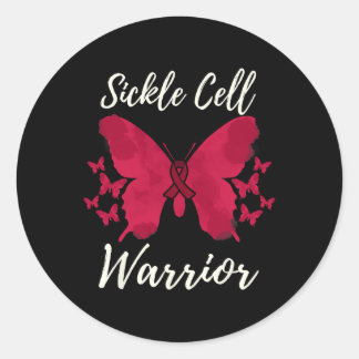 Warrior Sickle Cell Awareness 9 Ronde Sticker