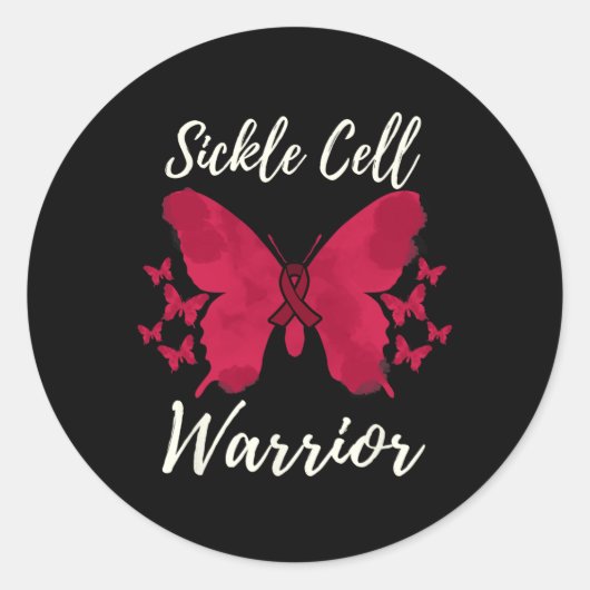 Warrior Sickle Cell Awareness 9 Ronde Sticker (Voorkant)