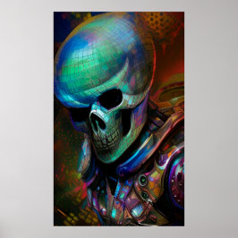 Warrior Skeleton Poster