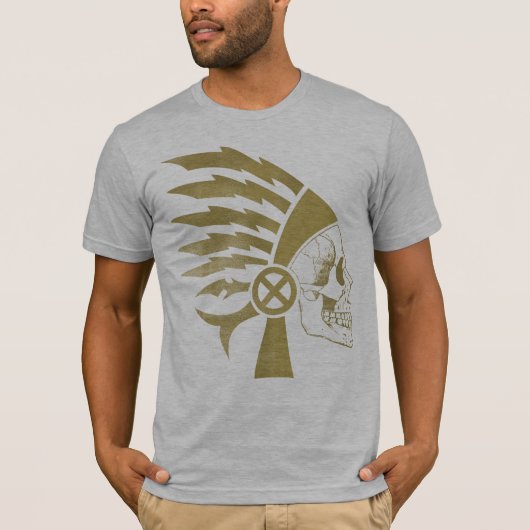 Warrior Skull gold T-shirt (Voorkant)