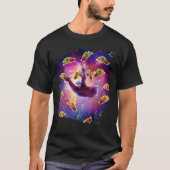 Warrior Space Cat Op Dolfijn Eenhoorn Taco T-Shirt (Voorkant)