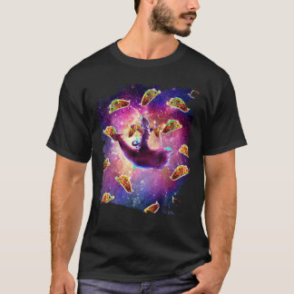 Warrior Space Cat Op Dolfijn Eenhoorn Taco T-Shirt