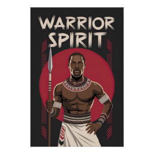 Warrior Spirit - Afrikaans erfgoed Perfect Poster