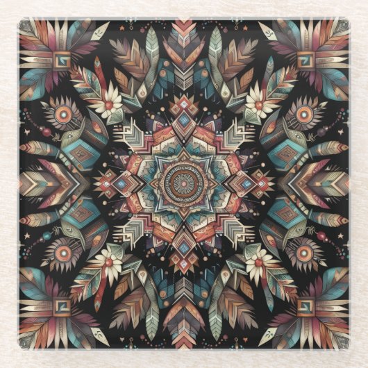 Warrior Spirit  Glazen Onderzetter (Voorkant)