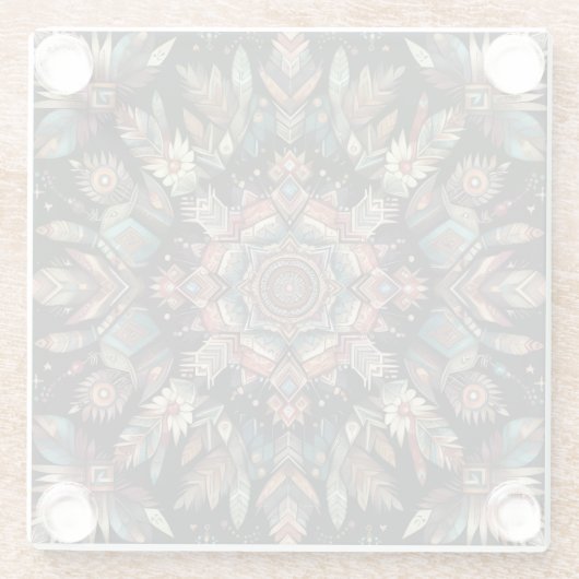 Warrior Spirit  Glazen Onderzetter (Achterkant)