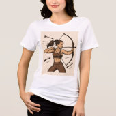 Warrior Spirit - Meisje met pijl en boog T-shirt (Voorkant)