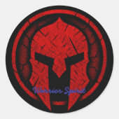 Warrior Spirit Ronde Sticker (Voorkant)