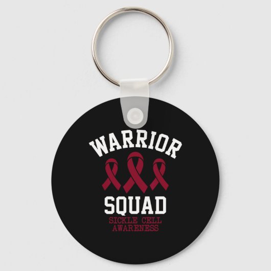 Warrior Squad - Sikkelcel Bewustzijn Maand Burgun Sleutelhanger (Voorkant)