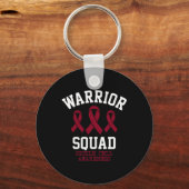 Warrior Squad - Sikkelcel Bewustzijn Maand Burgun Sleutelhanger (Voorkant)