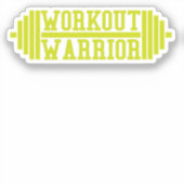 Warrior-Sticker voor werkout Sticker (Voorkant)