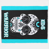 Warrior/Suikerschedel...EDS Vliegtuigbak Fleece Deken (Voorkant (Horizontaal))