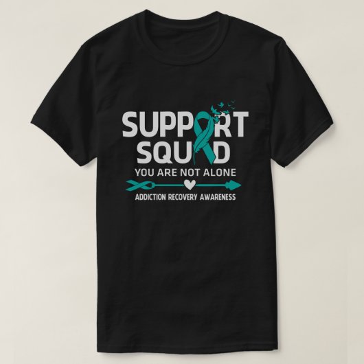 Warrior Support Squad Addication Recovery Awarenes T-shirt (Design voorkant)