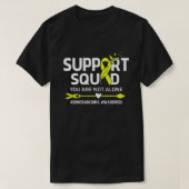Warrior Support Squad Adenosarcoma Awareness Feath T-shirt (Design voorkant)