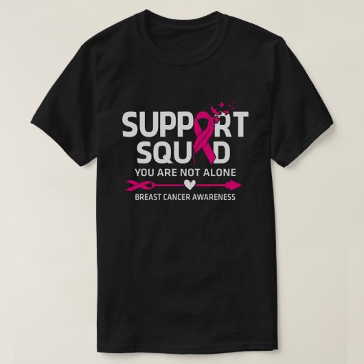 Warrior Support Squad Breast Cancer Awareness Feit T-shirt (Design voorkant)