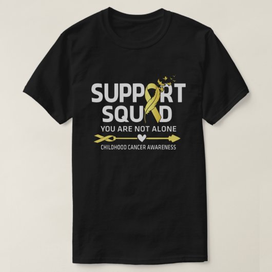 Warrior Support Squad Childhood Cancer Awareness T-shirt (Design voorkant)