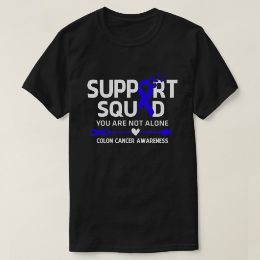 Warrior Support Squad Colon Cancer Awareness Feit T-shirt (Design voorkant)