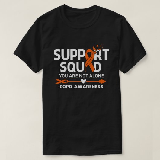 Warrior Support Squad COPD Awareness Feather T-shirt (Design voorkant)