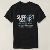 Warrior Support Squad Diabetes Awareness Feather T-shirt (Design voorkant)