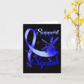 Warrior Support Squad Dragonfly Alopecia Awareness Kaart (Gele Bloem)