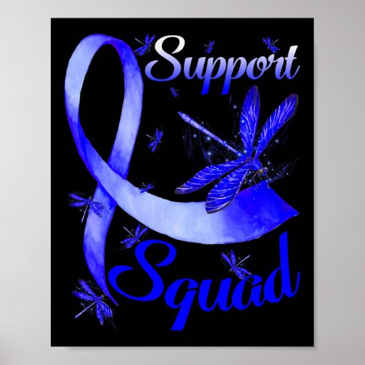 Warrior Support Squad Dragonfly Alopecia Awareness Poster (Voorkant)