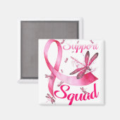 Warrior Support Squad Dragonfly Borstkanker bewust Magneet (Voorkant / Achterkant)