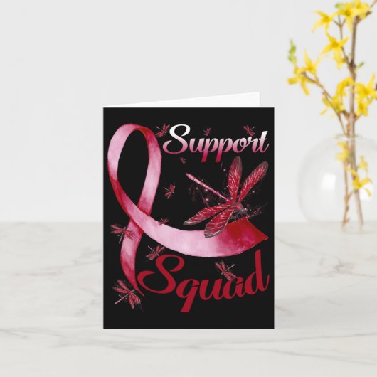 Warrior Support Squad Dragonfly Brain Aneurysm AWA Kaart (Gele Bloem)