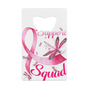 Warrior Support Squad Dragonfly Breast Cancer Awar Creditkaart Flessenopener