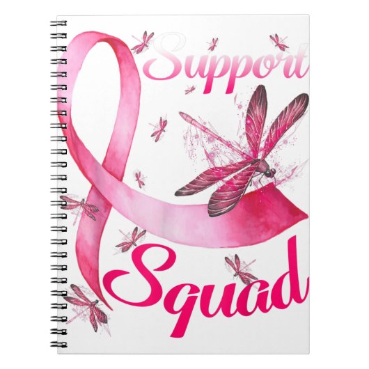 Warrior Support Squad Dragonfly Breast Cancer Awar Notitieboek (Voorkant)