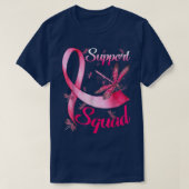 Warrior Support Squad Dragonfly Breast Cancer Awar T-shirt (Design voorkant)