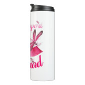 Warrior Support Squad Dragonfly Breast Cancer Awar Thermosbeker (Geroteerd rechts)