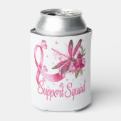 Warrior Support Squad Dragonfly Breast Cancer Blikjeskoeler (Blikje Voorkant)