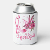 Warrior Support Squad Dragonfly Breast Cancer Blikjeskoeler (Blikje Achterkant)